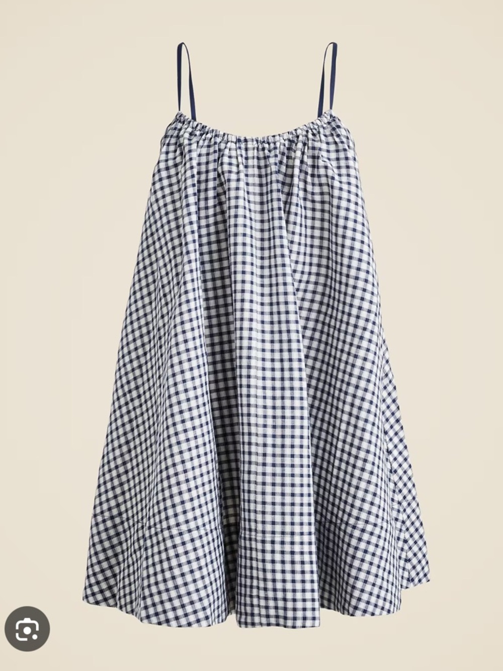 J. CREW Swingy tie-back beach dress in linen-cotton blend